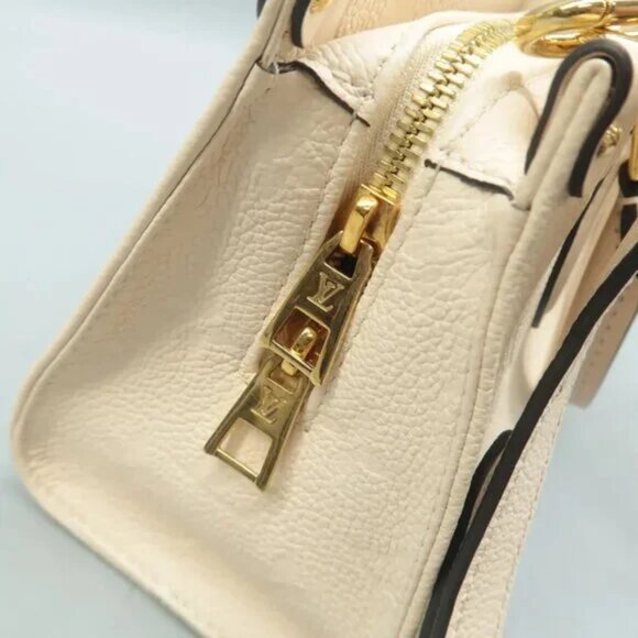 Auth Louis Vuitton Onthego East West Beige Monogram Leather Satchel 3023-10424 - Picture 9 of 12